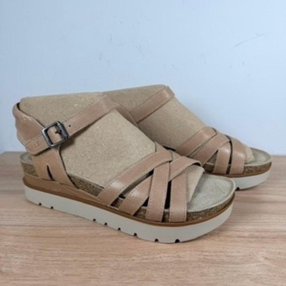 Josef Seibel Clea 14 Women Sandals EU 39 US 8 Creme Tan Soft Leather Strappy